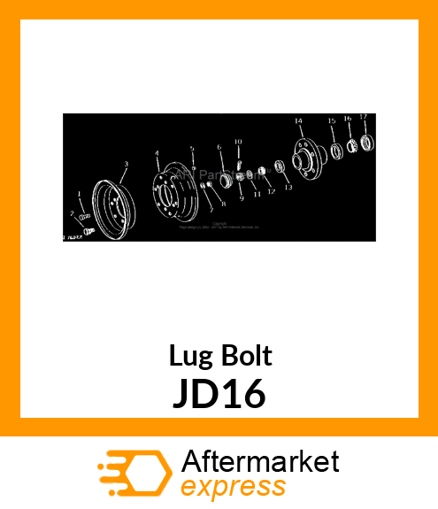 BOLT, HUB JD16