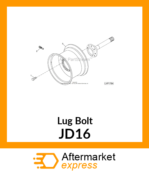 BOLT, HUB JD16