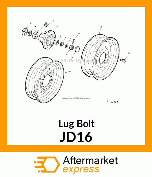 BOLT, HUB JD16