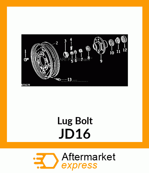 BOLT, HUB JD16