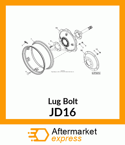 BOLT, HUB JD16