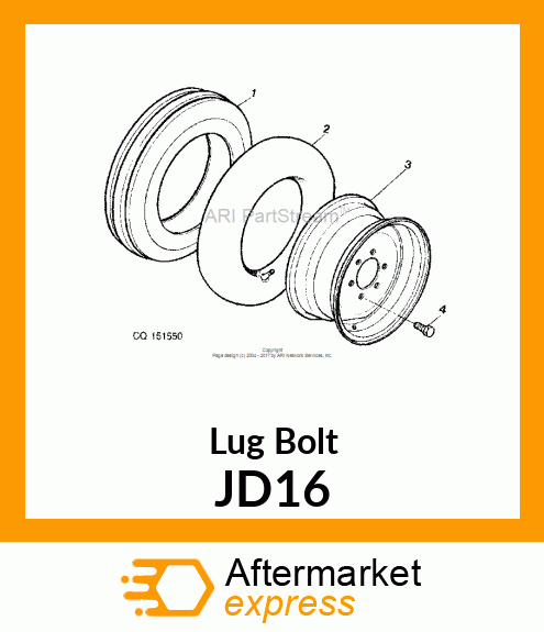 BOLT, HUB JD16