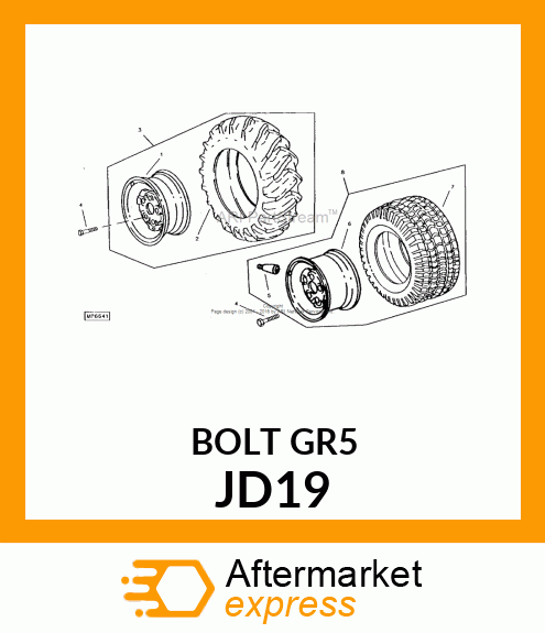 BOLT,HUB JD19