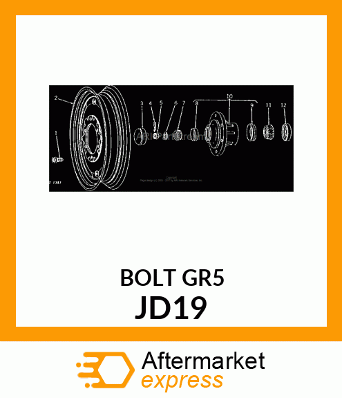 BOLT,HUB JD19