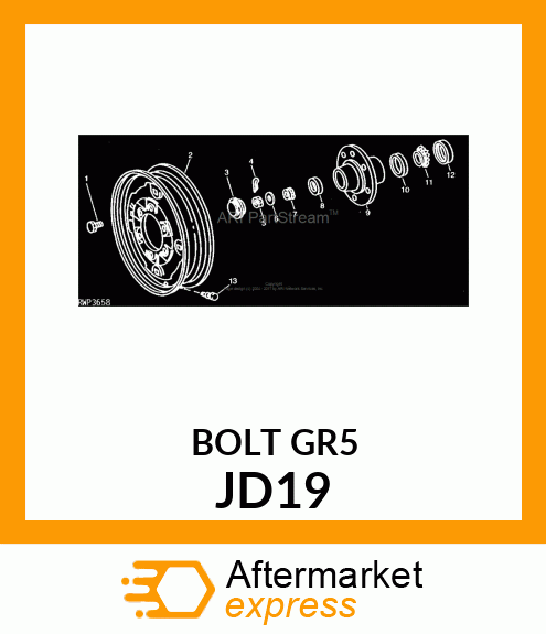 BOLT,HUB JD19