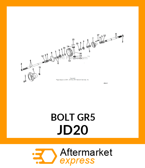 BOLT, WHEEL JD20