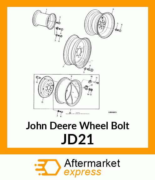 BOLT, HUB JD21