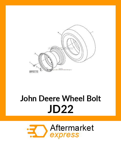 SPECIAL HUB BOLT JD22