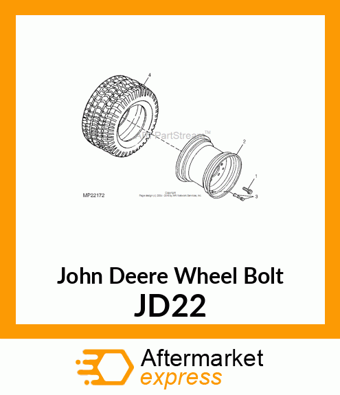 SPECIAL HUB BOLT JD22