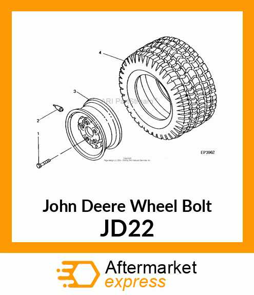 SPECIAL HUB BOLT JD22