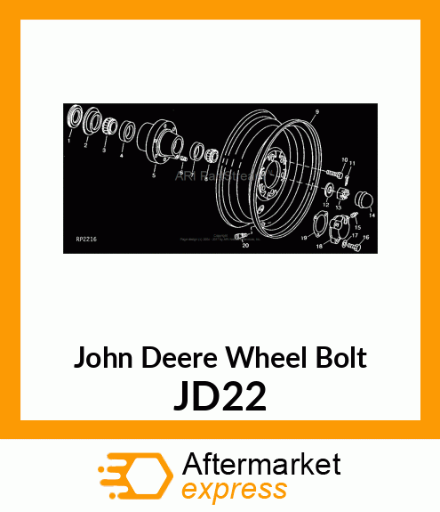 SPECIAL HUB BOLT JD22