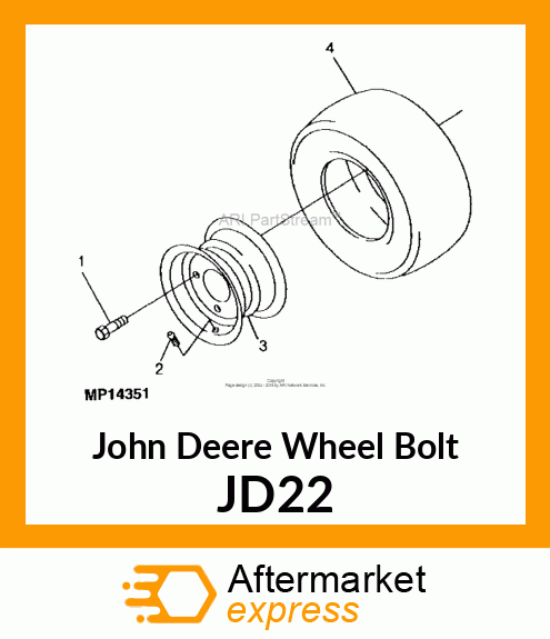 SPECIAL HUB BOLT JD22