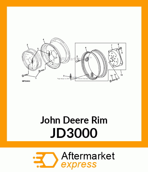 WHEEL,FRONT ASSEMBLY JD3000