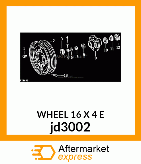 WHEEL 16 X 4 E jd3002