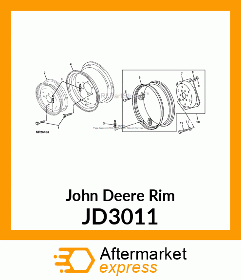 WHEEL,FRONT JD3011