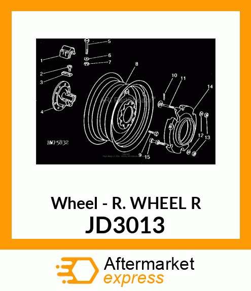 Wheel - R. WHEEL R JD3013