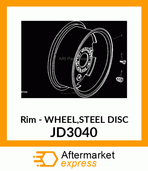 Rim - WHEEL,STEEL DISC JD3040