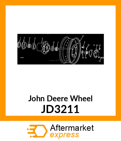 WHEEL, STEEL DISK FRONT JD3211