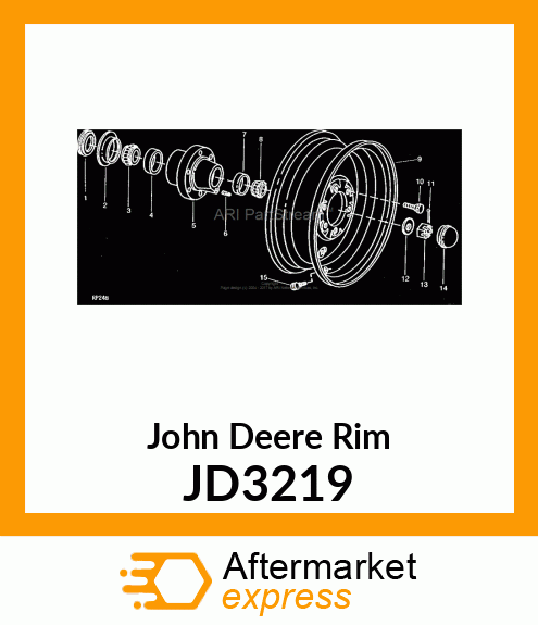 WHEEL, FRONT, STEEL DISK JD3219