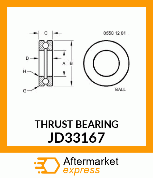 THRUST BEARING JD33167