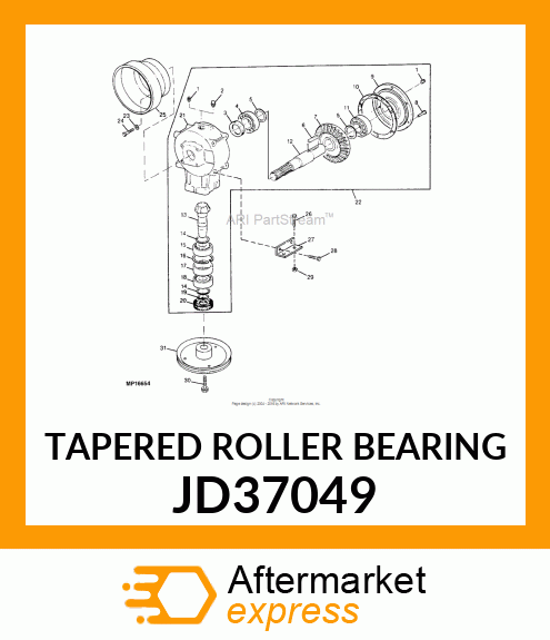 TAPERED ROLLER BEARING JD37049