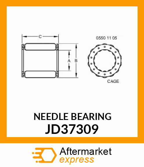 NEEDLE BEARING JD37309