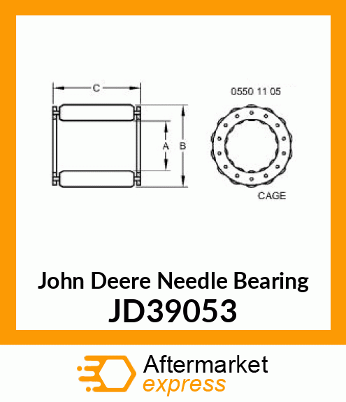 NEEDLE BEARING JD39053