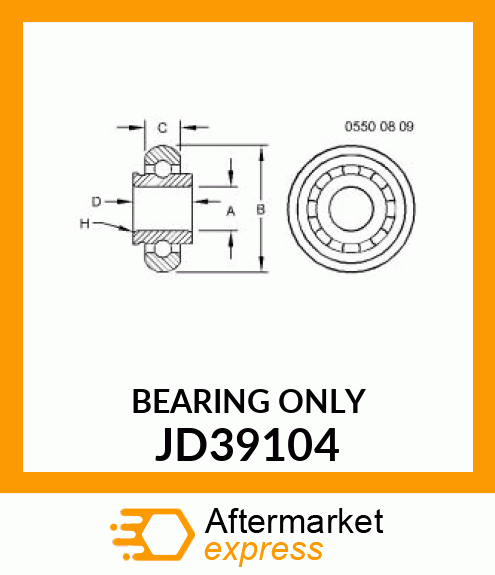 BALL BEARING, BALL BEARING JD39104