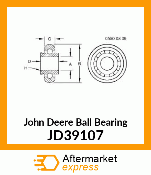 BALL BEARING, BALL BEARING JD39107