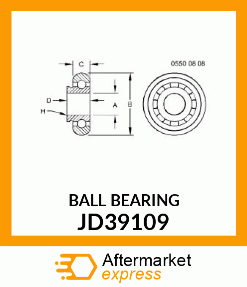 BALL BEARING, BALL BEARING JD39109