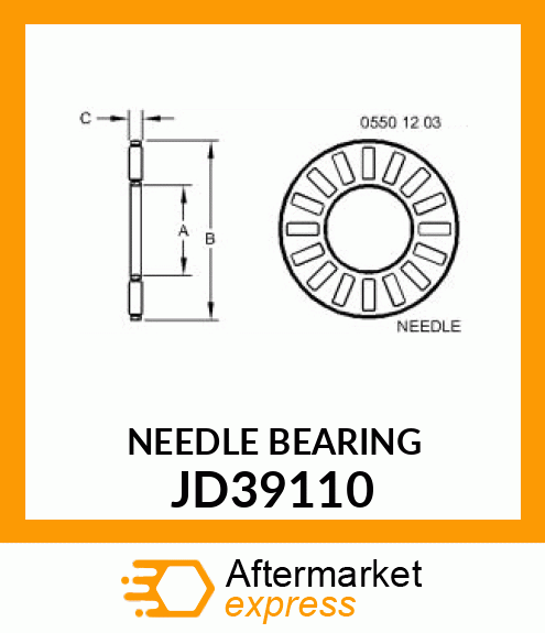 NEEDLE BEARING JD39110