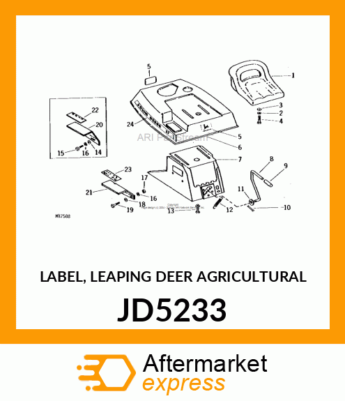 LABEL, LEAPING DEER AGRICULTURAL JD5233