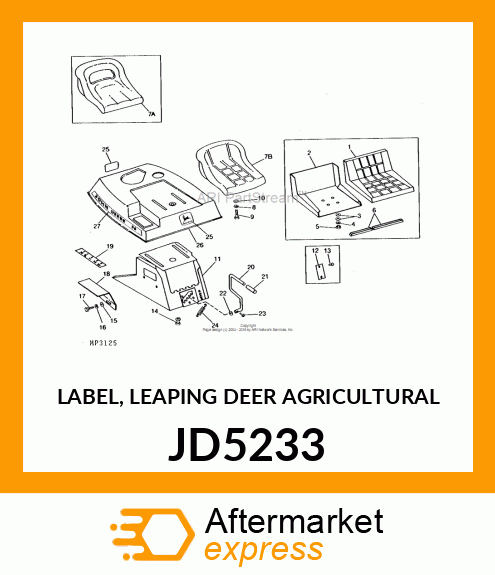 LABEL, LEAPING DEER AGRICULTURAL JD5233