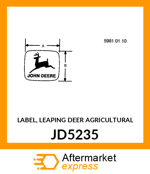 LABEL, LEAPING DEER AGRICULTURAL JD5235