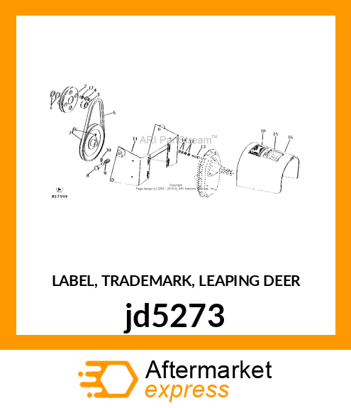 LABEL, TRADEMARK, LEAPING DEER jd5273