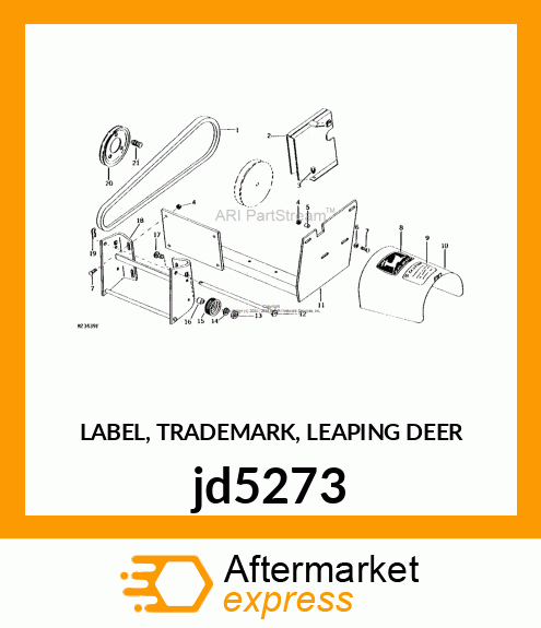 LABEL, TRADEMARK, LEAPING DEER jd5273