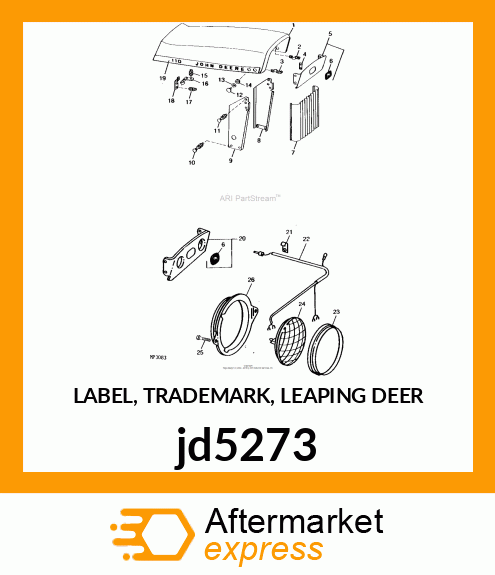 LABEL, TRADEMARK, LEAPING DEER jd5273