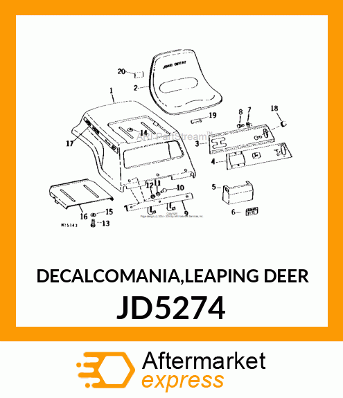 DECALCOMANIA,LEAPING DEER JD5274