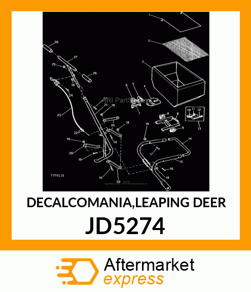 DECALCOMANIA,LEAPING DEER JD5274