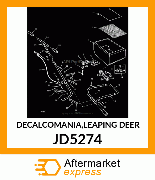 DECALCOMANIA,LEAPING DEER JD5274