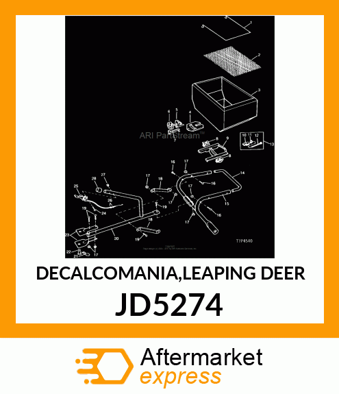 DECALCOMANIA,LEAPING DEER JD5274