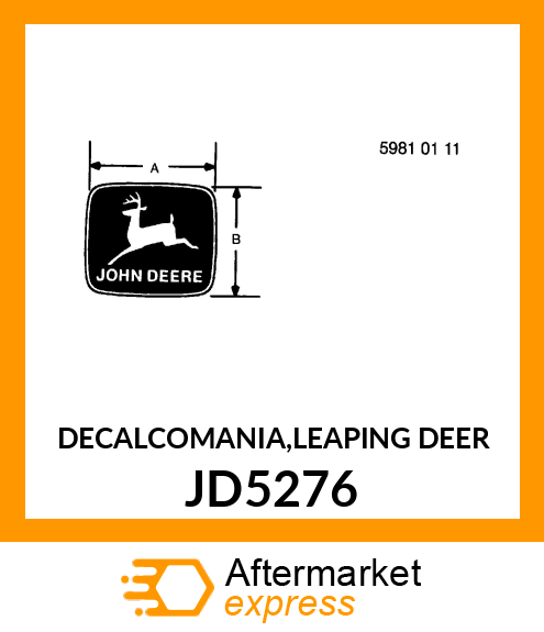 DECALCOMANIA,LEAPING DEER JD5276