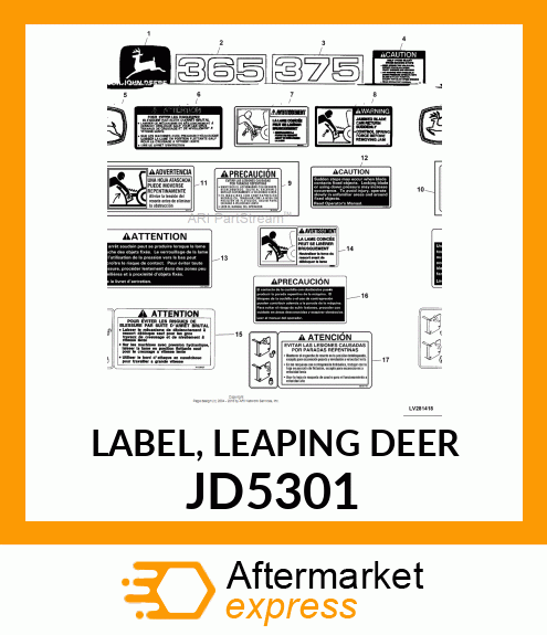 LABEL, LEAPING DEER JD5301