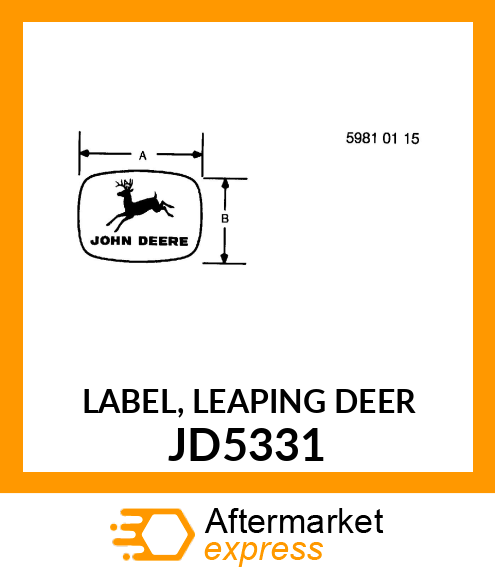 LABEL, LEAPING DEER JD5331