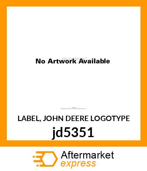 LABEL, JOHN DEERE LOGOTYPE jd5351