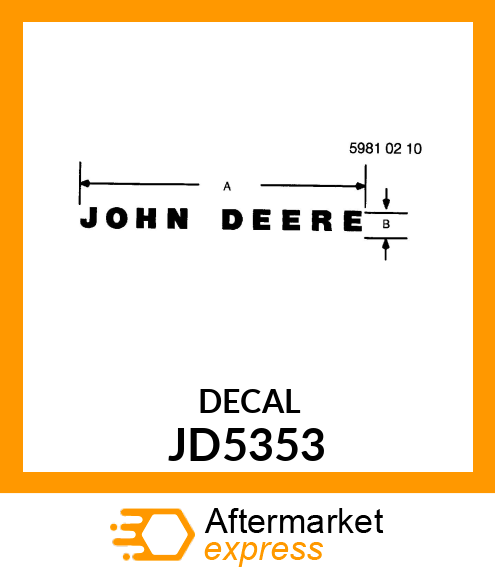 LABEL,JOHN DEERE,AGRICULTURAL JD5353