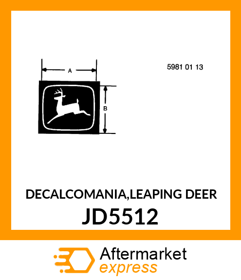 DECALCOMANIA,LEAPING DEER JD5512