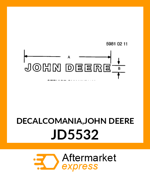 DECALCOMANIA,JOHN DEERE JD5532