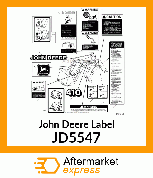 LABEL, LEAPING DEER AGRICULTURAL JD5547