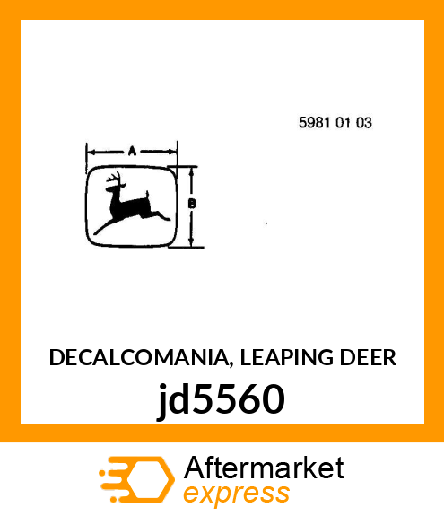 DECALCOMANIA, LEAPING DEER jd5560